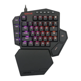 Teclado Mecânico Redragon Diti One Hand Rgb Usb Preto Switch Azul K585rgb