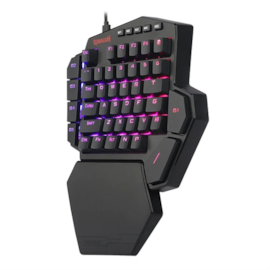 Teclado Mecânico Redragon Diti One Hand Rgb Usb Preto Switch Azul K585rgb