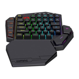 Teclado Mecânico Redragon Ditix One Hand Rgb Usb Preto Switch Azul K601-rgb
