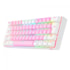 Teclado Mecanico Redragon Draconic Pro Bubblegum Sem Fio Rosa E Branco Rgb Switch Marrom Abnt2 K530pw-rgb-pro Pt-brown