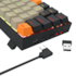Teclado Mecânico Redragon Draconic Pro Sunrise Rgb Wireless 2.4gh Usb Tipo C Switch Brown K530-og&gy&bk-rgb-pro Pt-brown