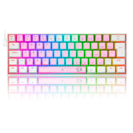 Teclado Mecanico Redragon Dragonborn Bubblegum Rosa E Branco Rgb Switch Marrom K630pw-rgb Pt-brown