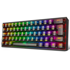 Teclado Mecânico Redragon Fizz Clear Black Rgb Switch Crystal Preto K617ctb-rgb