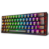 Teclado Mecânico Redragon Fizz Clear Black Rgb Switch Crystal Preto K617ctb-rgb