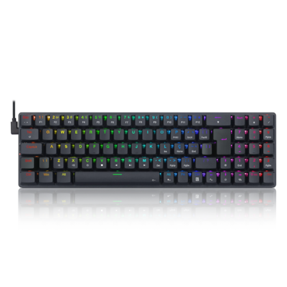 Teclado Mecanico Redragon Gamer Ashe Rgb Preto Switch Marrom K626-kb-b Pt-brown