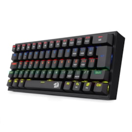 Teclado Mecanico Redragon Gamer Fizz Rainbow Preto Switch Azul K617-r-b Pt-blue