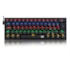 Teclado Mecanico Redragon Gamer Fizz Rainbow Preto Switch Azul K617-r-b Pt-blue