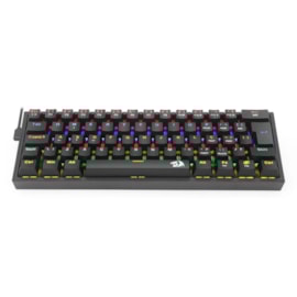 Teclado Mecanico Redragon Gamer Fizz Rainbow Preto Switch Marrom k617-r-b Pt-brown