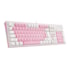 TECLADO MECANICO REDRAGON HADES ROSA C/BRANCO LED BRANCO SWITCH AZUL - K623-PW