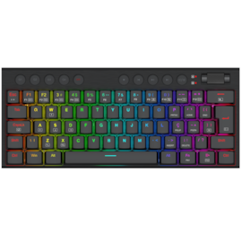 Teclado Mecânico Redragon Horus Mini Rgb Switch Marrom Preto K632-rgb Pt-brown