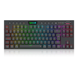 Teclado Mecânico Redragon Horus Pro Tkl Rgb Preto Switch Marrom Abnt2 K621rgb-pro Pt-brown