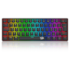 Teclado Mecânico Redragon Jax Rainbow Usb Tipo C Switch Brown Preto K613-Kb Pt-Brown