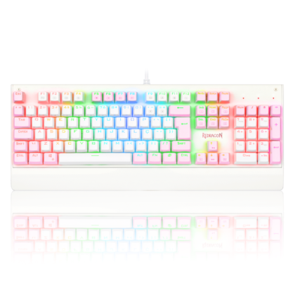 Teclado Mecanico Redragon Kala Lollipop Rgb Switch Marrom Rosa E Branco K557wp-rgb Pt-brown