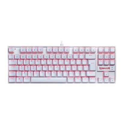 TECLADO MECÂNICO REDRAGON KUMARA BRANCO LED RED SWITCH AZUL K552W-2