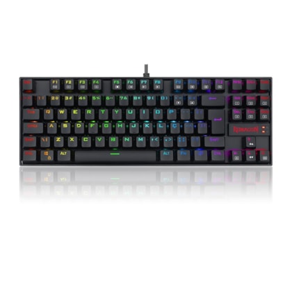 Teclado Mecanico Redragon Kumara Pro Rgb Preto Switch Vermelho Abnt2 K552rgb-pro-pt-red