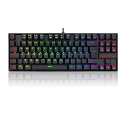Teclado Mecânico Redragon Kumara Pro Rgb Usb Switch Azul Preto K552Rgb-Pro Pt-Blue