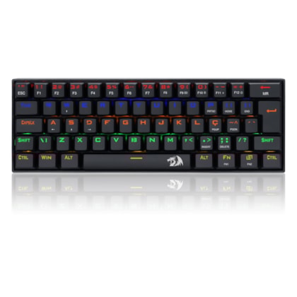 Teclado Mecânico Redragon Lakshmi Rainbow Switch Marrom Preto K606r Pt-Brown