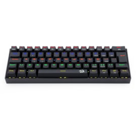 Teclado Mecânico Redragon Lakshmi Rainbow Switch Preto Vermelho k606r Pt-red