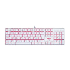 TECLADO MECANICO REDRAGON MITRA BRANCO LED VERMELHO SWITCH MARROM ABNT-2 - K551W (BROWN)