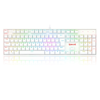 Teclado Mecânico Redragon Mitra Branco Rgb Switch Marrom K551w-rgb Pt-brown