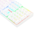 Teclado Mecânico Redragon Mitra Branco Rgb Switch Marrom K551w-rgb Pt-brown