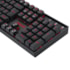 Teclado Mecânico Redragon Mitra Led Vermelho Switch Azul Preto K551-1 Pt-Blue