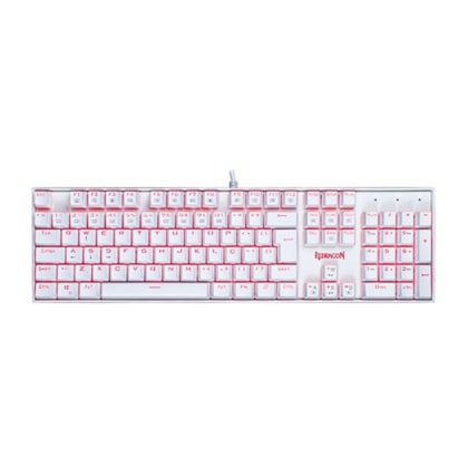 Teclado Mecânico Redragon Mitra Lunar Led Vermelho Switch Vermelho Branco K551w Pt-red