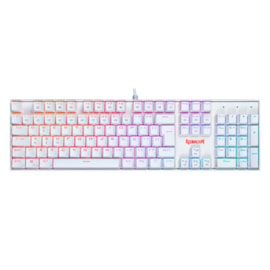 Teclado Mecanico Redragon Mitra Lunar Rgb Branco Switch Azul K551w-rgb Pt-blue