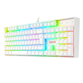 Teclado Mecânico Redragon Mitra Lunar Rgb Switch Marrom Branco K551w-rgb Pt-brown