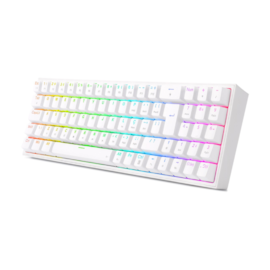 Teclado Mecânico Redragon Pollux Rgb Usb Tipo C Branco Switch Red K628-rgb-w Pt-red