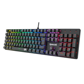 Teclado Mecânico Redragon Sindri Rainbow Abnt2 Switch Brown Preto K671 Pt-brown