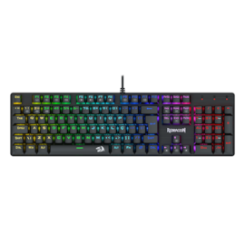 Teclado Mecânico Redragon Sindri Rainbow Abnt2 Switch Brown Preto K671 Pt-brown