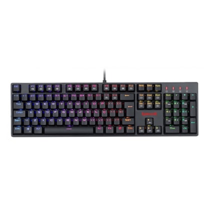 TECLADO MECÂNICO REDRAGON SURARA PRO RGB SWITCH ÓPTICO AZUL PRETO K582RGB-PRO PT-BLUE