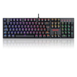 TECLADO MECÂNICO REDRAGON SURARA PRO RGB SWITCH ÓPTICO MARROM PRETO K582RGB-PRO PT-BROWN