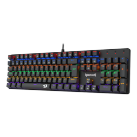 Teclado Mecânico Redragon Valheim Rainbow Abnt2 Preto Switch Marrom K608-r Pt-brown