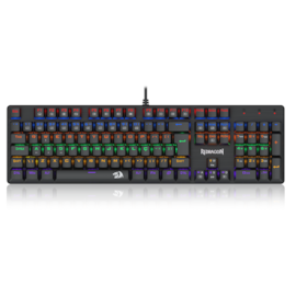 Teclado Mecânico Redragon Valheim Rainbow Abnt2 Preto Switch Marrom K608-r Pt-brown