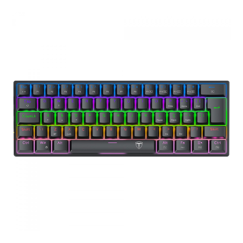 Teclado Mecânico Kalkan Loki 60% Rainbow Usb Tipo-c Preto Klk00013