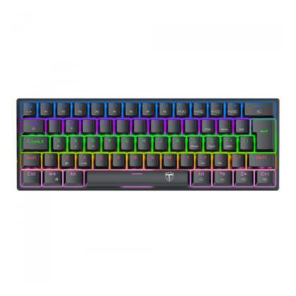 Teclado Mecânico T-Dagger Arena Pro Rainbow Wireless Usb Switch Brown Preto T-Tgk321Pro-Br Pt