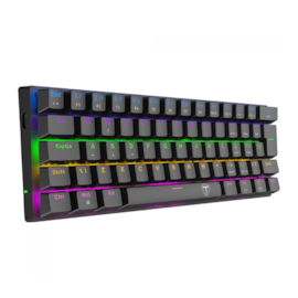 Teclado Mecanico T-dagger Arena Rainbow Switch Brown Branco T-tgk321-br