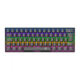 Teclado Mecanico T-dagger Arena Rainbow Switch Brown Branco T-tgk321-br