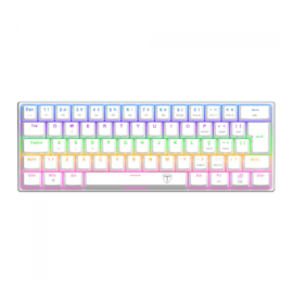 Teclado Mecanico T-dagger Arena Rainbow Switch Brown Branco T-tgk321w-br