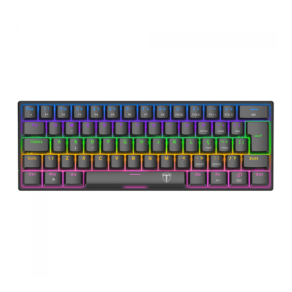 Teclado Mecânico T-dagger Arena Rainbow Usb Tipo C Switch Brown Branco T-tgk321-br