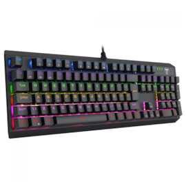 Teclado Mecânico T-dagger Axis Preto Rainbow Switch Brown T-tgk329-br