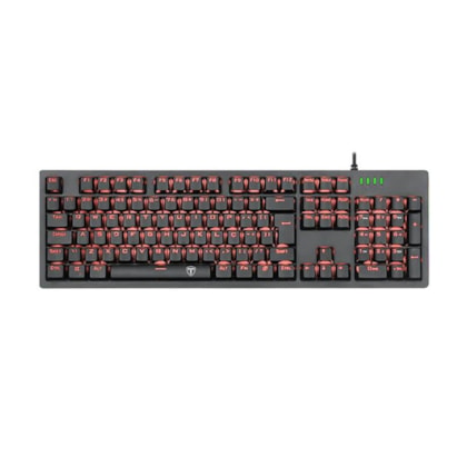 Teclado Mecanico T-dagger Bermuda Led Red Black Abnt-2 Switch Azul T-tgk312-bl