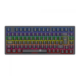 Teclado Mecânico T-dagger Megatre Rainbow Switch Brown Preto T-tgk326-br