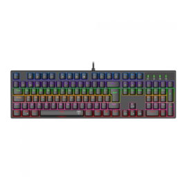 Teclado Mecânico T-Dagger Rebel Rainbow Switch Brown Preto T-Tgk328-Br Pt