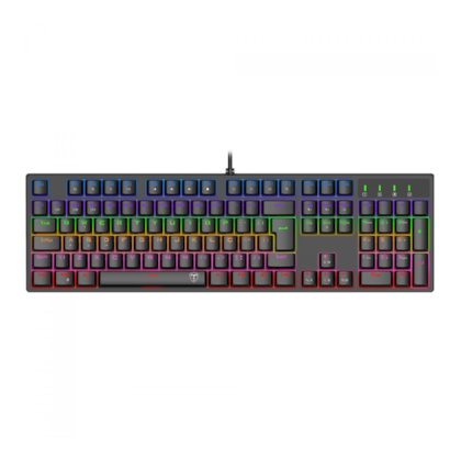 Teclado Mecânico T-Dagger Rebel Rainbow Usb Switch Brown Preto T-Tgk328-Br Pt