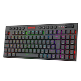 Teclado Mecânico Yi Tkl Rgb Abnt2 Low-profile Switch Marrom Preto K625p-kb Pt-brown