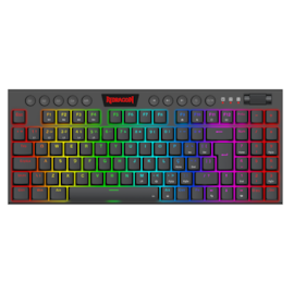 Teclado Mecânico Yi Tkl Rgb Abnt2 Low-profile Switch Marrom Preto K625p-kb Pt-brown