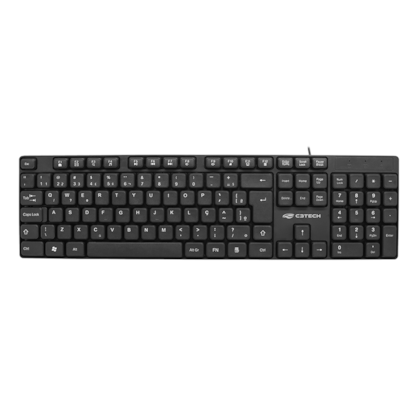 Teclado Membrana C3Tech Multimidia Abnt2 Usb Preto Kb-M10B